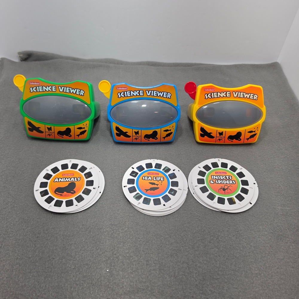 Lakeshore Learning Science Viewer Set 3 Viewers Animals Sea Life Insects Discs G